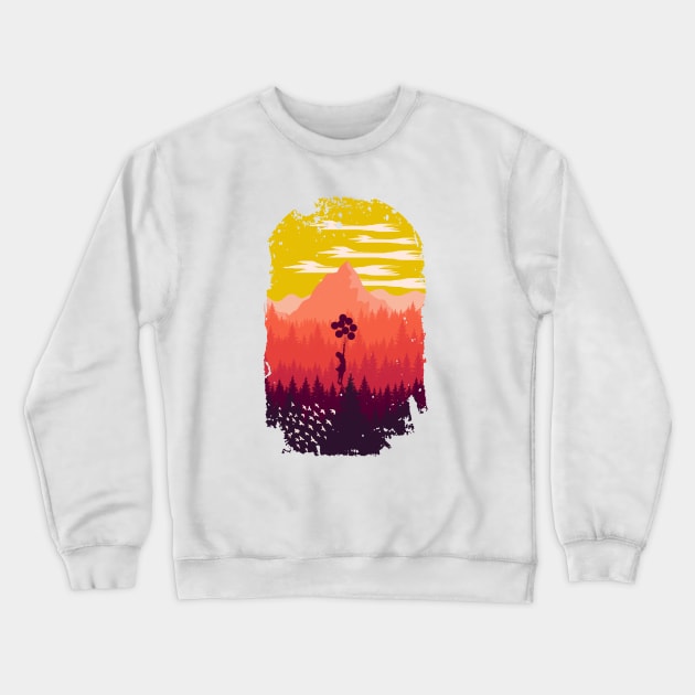 nature  vintage minimalist  pine trees Crewneck Sweatshirt by teemarket